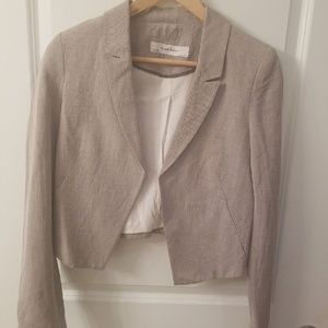 Short Linen Blazer by Zara Sz Small